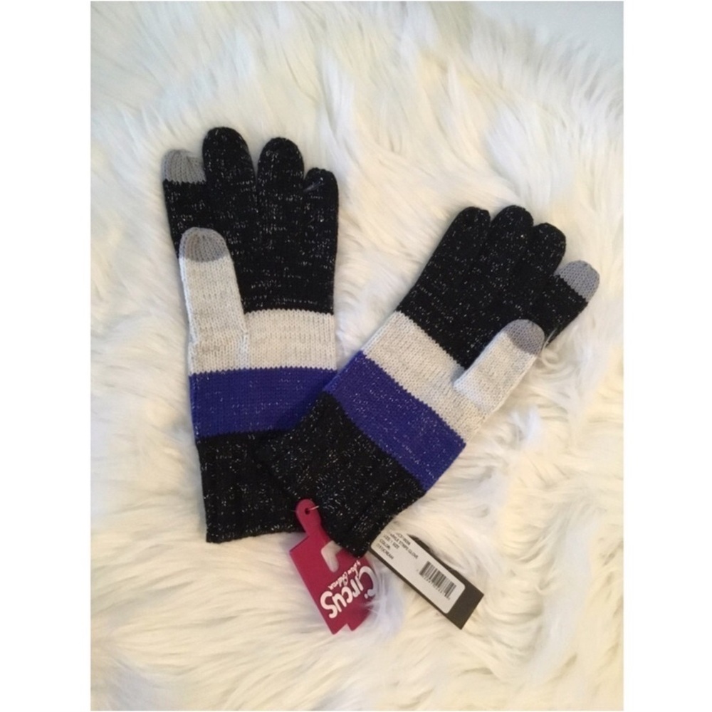 Circus By Sam Edelman Woman’s OSFM sparkle Stripe Gloves